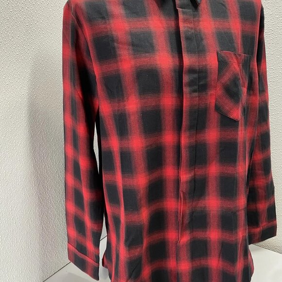 Killion Men’s Plaid Cotton Casual Button-Down Shirt – Red – Size L - Picture 10 of 12
